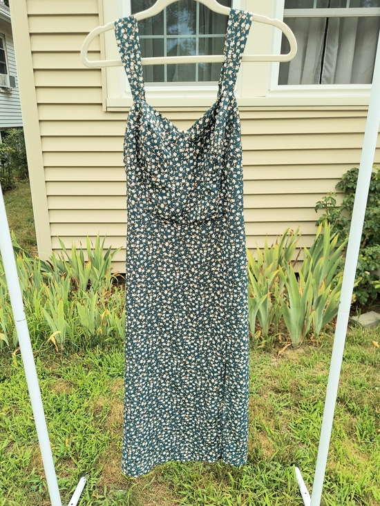 Lola Grace Dresses & Skirts - Lola Grace Vintage 90s Y2K Green Floral Midi Dress Women's Small Office Formal